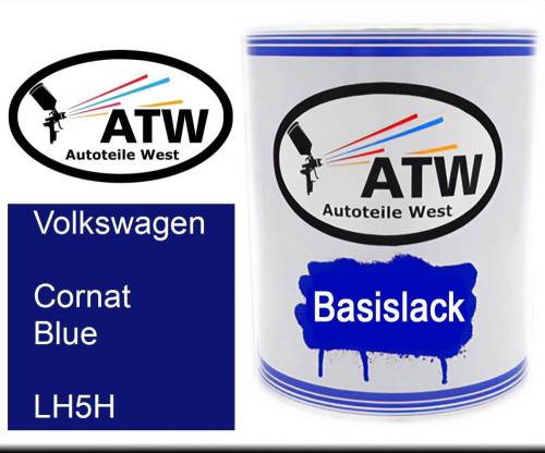 Volkswagen, Cornat Blue, LH5H: 1L Lackdose, von ATW Autoteile West.